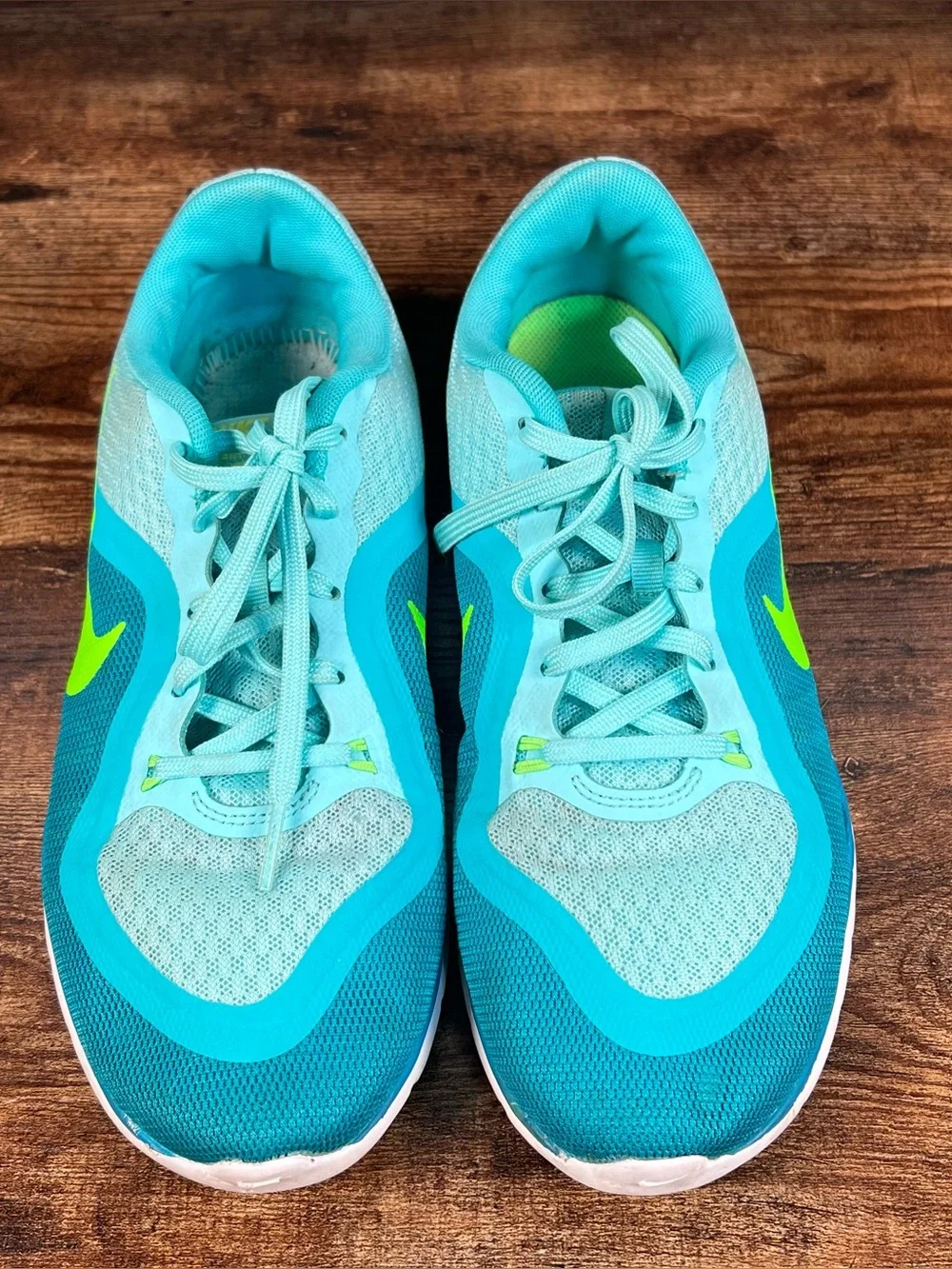Nike Sneakers Flex Trainer 6 Turquoise Running Shoes 831217-300 Women's 9